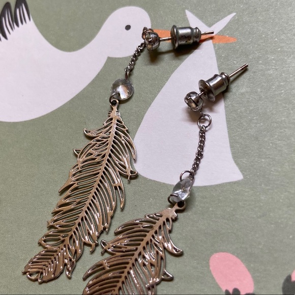 Earrings | feather | 925 silver - Picture 2 of 4